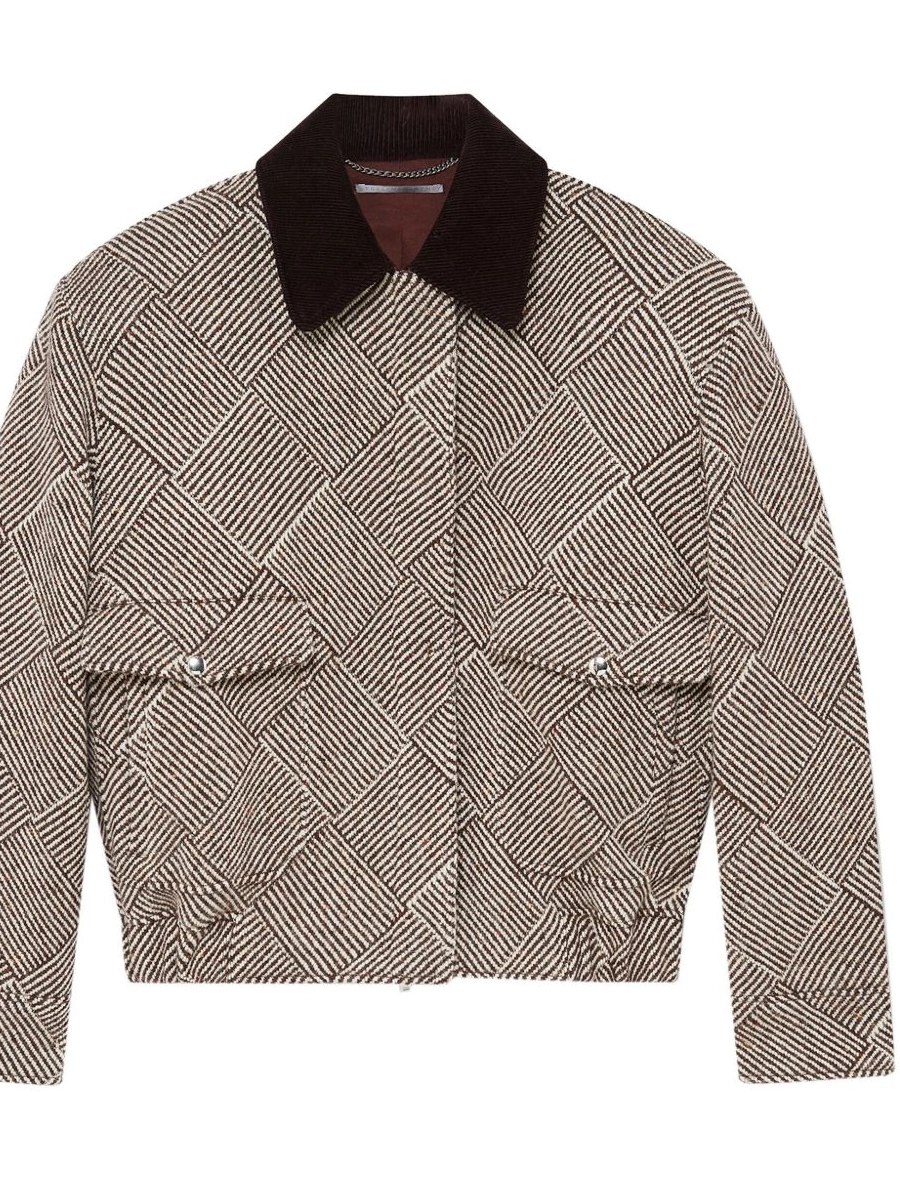 Affordable corduroy-collar Women tweed Stella jacket McCartney 0724